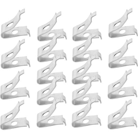 18 Clips Support Étagère en Acier Inoxydable Réglables, Chevilles pour Étagères D'armoire, Fixation Stable pour Placards et Bibliothèques, Accessoires Solide et Résistants (1/5)