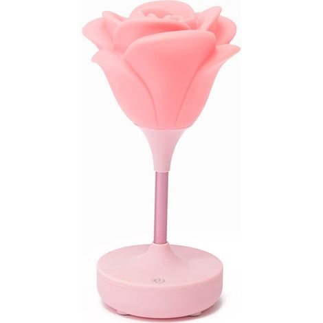 Lampe LED rose romantique USB, veilleuse silicone décorative protection des yeux ambiance chambre