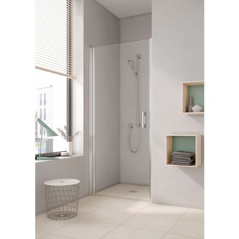 Kermi Porte battante Pega 1WR 0900x 1850 BV : 875-905 SIHG verre trempé Opaco Clean (1/3)