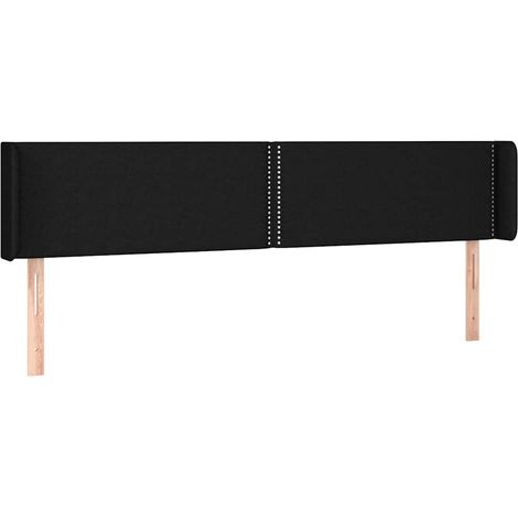 Maison Exclusive - Cabecero de tela negro 183x16x78/88 cm (1/5)