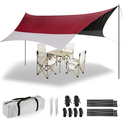 Ultraleichte Tarp Zeltplane 3,7x4,3m wasserdicht & UV-Schutz für Camping (1/5)