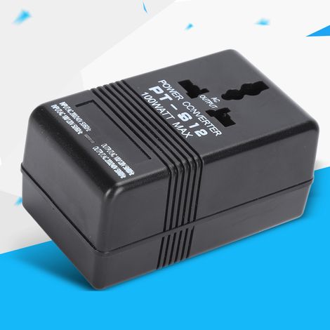 Transformateur de tension 100W, convertisseur AC 110V à 220V, adaptateur élévateur pour voyages internationaux.