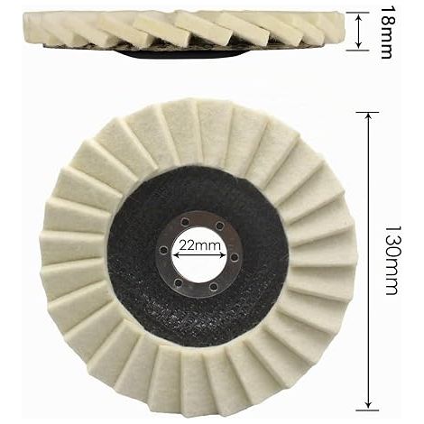 125mm Wool Polishing Disc for Angle Grinder, 22.23 mm (1/4)