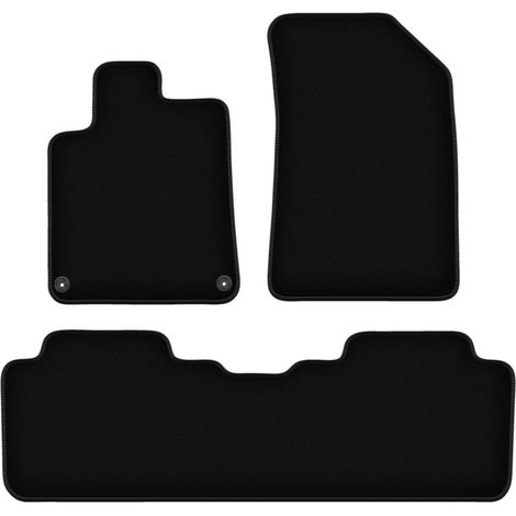 Alfombrillas de terciopelo negro BASIC para Peugeot 407 coupé, sedán, familiar, SW (2004-2011) (1/5)