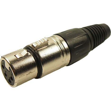 RS PRO-Connecteur XLR Femelle Droit 4 voies Montage sur câble, placage Argent ( Prix pour Sachet de 2 )