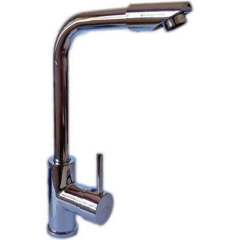 TrAdE Shop Traesio - Miscelatore Rubinetto Monocomando Per Lavello Cucina Canna Alta 6204 -