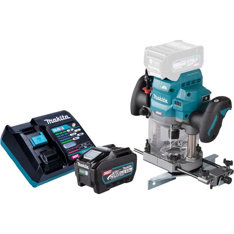 Makita RP 001 GT101 Fresatrice a batteria 40 V max. 12 mm senza spazzole + 1x batteria 5,0 Ah + caricabatterie (1/5)