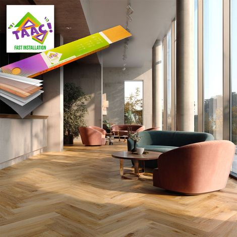 TAAC La Spina Italiana SPC in Polvere di Pietra ULTRAREAL Fast-click 6,5mm (sp.5+1,5)  750x150mm AZHA (prezzo al m²)