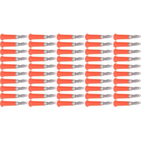 50pcs fiches banane lanterne soudées ABS alliage zinc pour prise 4mm rouges connecteurs audio Prevention explosion 30VAC 60VDC 10A (1/5)