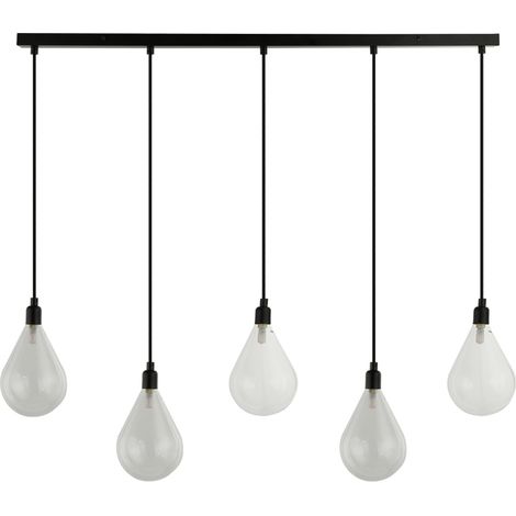 Home Deluxe Lámpara colgante de cristal CELIA Transparente - 5 luces