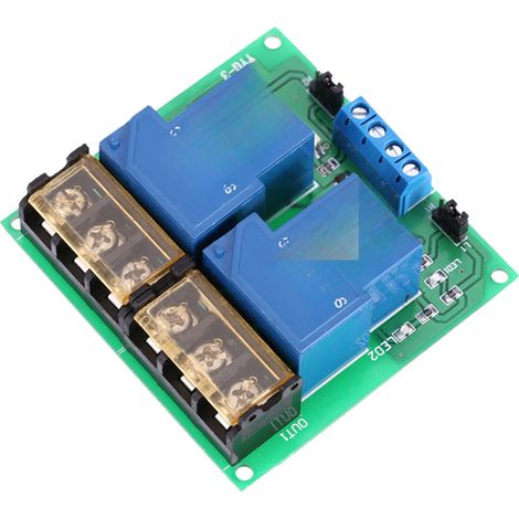 2-Kanal-Relaismodul, 5 V DC 30 A, Optokoppler-Isolation, High/Low-Triggerung (1/5)