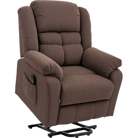 Elektrischer Relaxsessel mit Aufstehhilfe, Liegefunktion, Massage und Heizung, dunkelbraun (1/5)