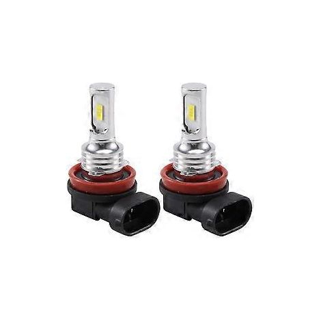 Superhelles H8/H9/H11 LED-Scheinwerferlampen-Set, Fern-/Abblendlicht, 8000 lm, 8000 K, Eisblau, 80 W