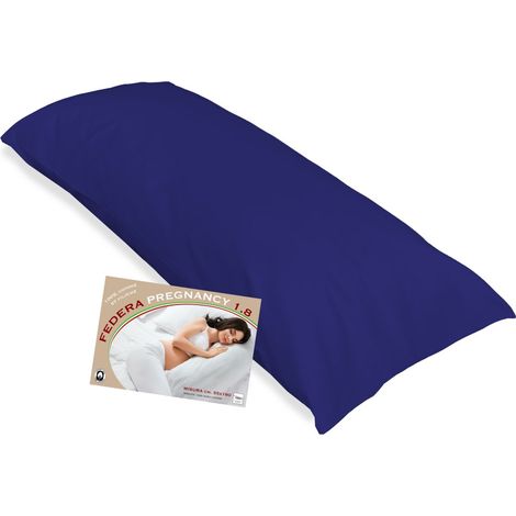 FEDERA PER CUSCINO GRAVIDANZA PREGNANCY 1.8 MISURA cm. 55 X 180 Blu