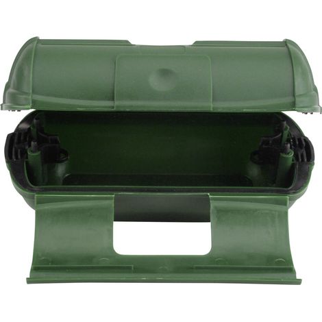 Steckerbox Safe-Box groß IP44 grün Aussensteckdosen (1/4)