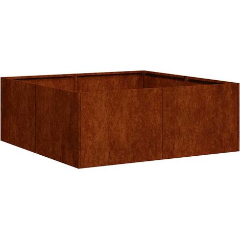 Planter Rusty 80x80x30 cm Weathering Steel vidaXL