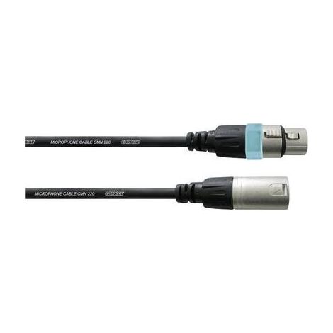 XLR Cavo di collegamento Cordial CCM 0,5 FM [1x Presa XLR - 1x Spina XLR] 0.50 m Nero