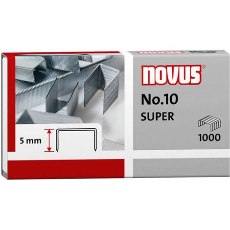 Novus 040-0003 Tipo (punti metallici): No. 10 Punti metallici 1000 pz. 1.000 Pz/Conf Capacità di impilatura: 20 fogli