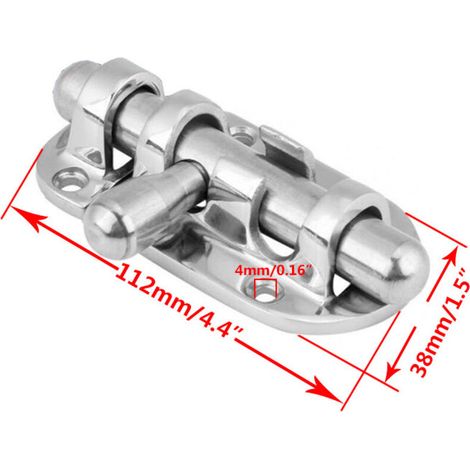 Türriegel, Bolzen und Fensterriegel aus gegossenem Edelstahl 316 10831 - Hardware-Zubehör für den Einsatz auf Booten, Yachten und in Wohnmobilen. (1/3)