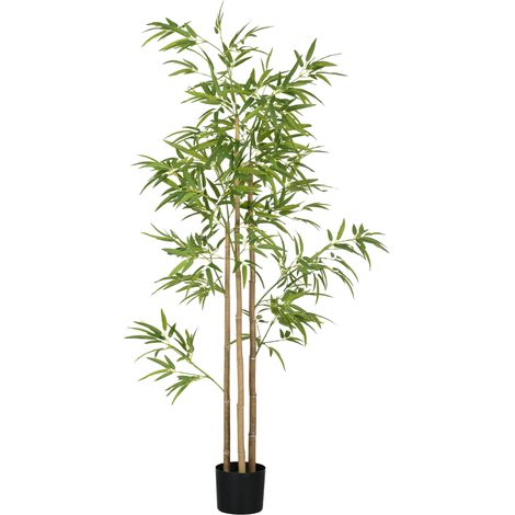 Künstliche Bambuspflanze, 180 cm, mit Topf, realistische Innendekoration