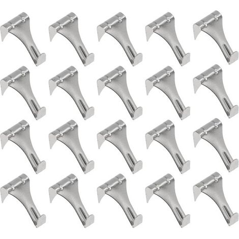 Set di 20 ganci portafoto in metallo, per esporre opere d'arte senza lasciare tracce, ideali per cucine, camere da letto, gallerie e uffici - Argento (1/5)