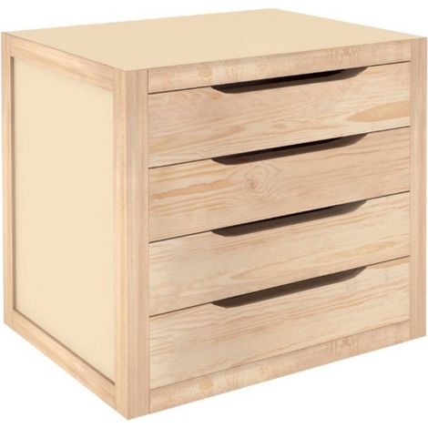 Cassettiera 4 Cassetti 40 in Legno Como Mobile Moderno Soggiorno Comodino Camera (1/5)