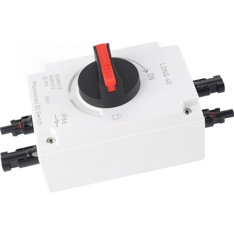 Interrupteur DC 4P 32A 1200V IP66 pour Installation Solaire avec Fusible de Protection (1/5)