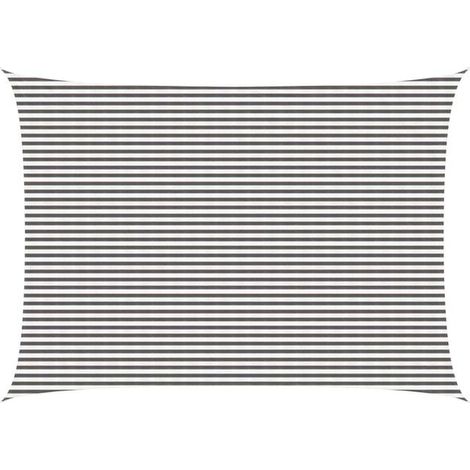 Voile d'ombrage gris clair et blanc, 5 x 7 mètres en PEHD