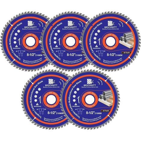 Kreissägeblatt 216mm 60Zähne für Holz, Metall & Alu, 30mm Bohrung (1/5)