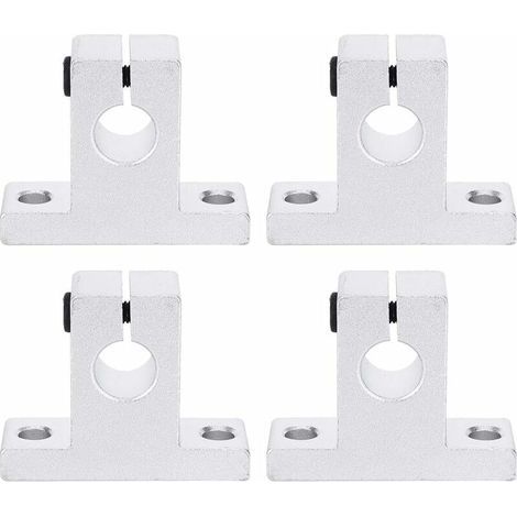 4 pièces SK10 Support de Guide de serrage de Rail de mouvement linéaire pour arbre de diamètre 10mm, support d'arbre en alliage d'aluminium matériel de fixation accessoire de Rail outil industriel (1/4)