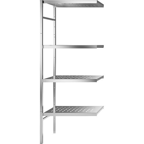 FRANKEL kaiserkraft, Rayonnage emboîtable en inox, 4 tablettes (1/3)