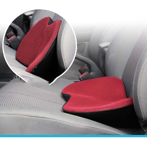 Mini-Autokissen, kleines Kissen, erhöht den Sitzkomfort, ganzjährig verwendbar, mit integriertem Fahrerkissen, kleines rotes Kissen. (1/5)