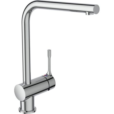 Ideal Standard Grifo de cocina Ceralook, baja presión, con caño alto, Proy.225mm, Cromado, BC175AA