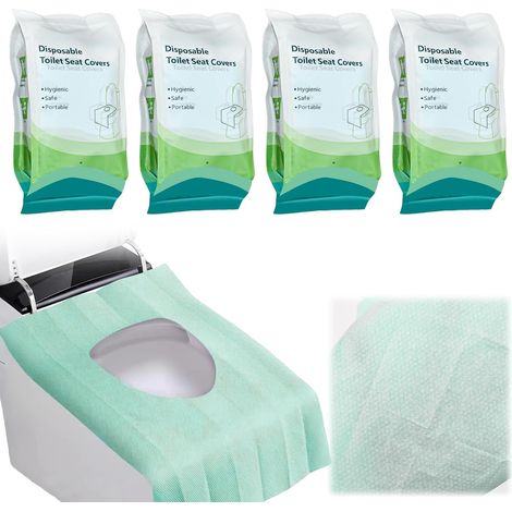 40 Pièces Protection Cuvette Toilette Jetable, Housses WC Voyage (1/5)