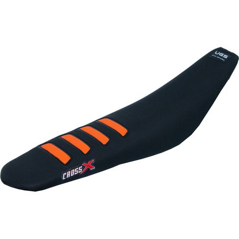 HOUSSE DE SELLE compatible avec les motos de marque KTM SX - SXF - EXC - UGS COLOR WAVE BLACK-ORANGE