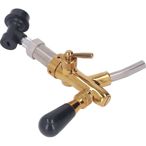 Robinet à Bière en Laiton Acier Inoxydable G5/8 avec Raccord Rapide et Débit Réglable (1/5)