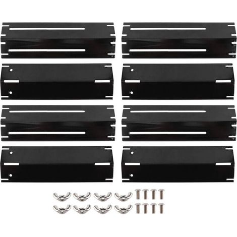 30-53 cm Diffuseur de chaleur universel pour Charbroil . Landmann . Enders . Taino . Barbecook . Proficook . Brinkmann . pièce détachée de distributeur de flamme en acier inoxydable lot de 4.Noir