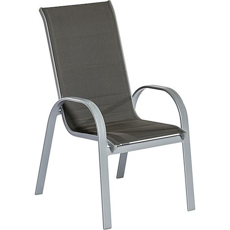 Amalfi di Lusso 7tlg anthrazit 6 Sessel 1 Tisch 150x90 cm