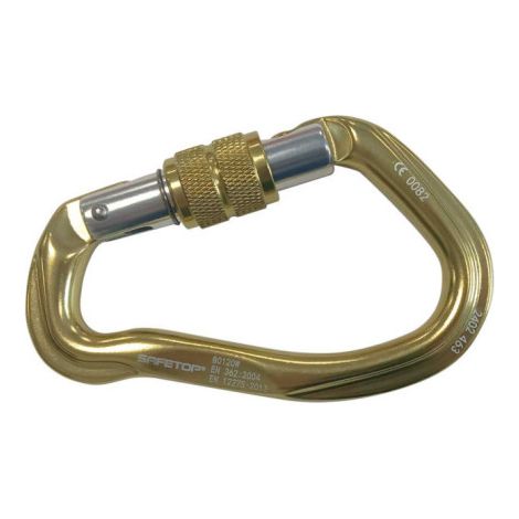 Mosquetón de rosca en forma de pera 23kN hecho de aluminio SAFETOP