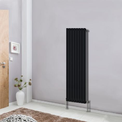 NRG Designer Radiator Flat Panel Central Heating Rads Black Vertical Single 1600x544mm (1/5)