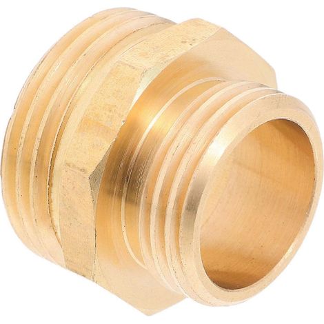 Adaptateur fileté mâle-mâle en laiton massif pour tuyau d'arrosage (3 pièces) (1/5)
