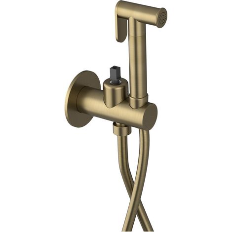 Corps de mitigeur de bidet ULTRAMIX avec douchette Stop, rond, or mat (1/2)