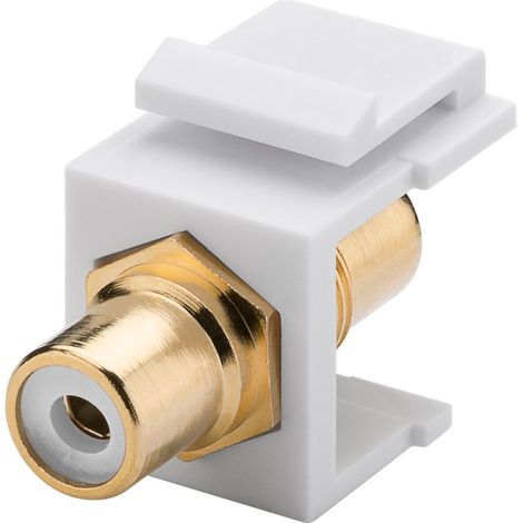 Goobay, 79676, Keystone Módulo RCA/RCA, Blanco y dorado (1/5)