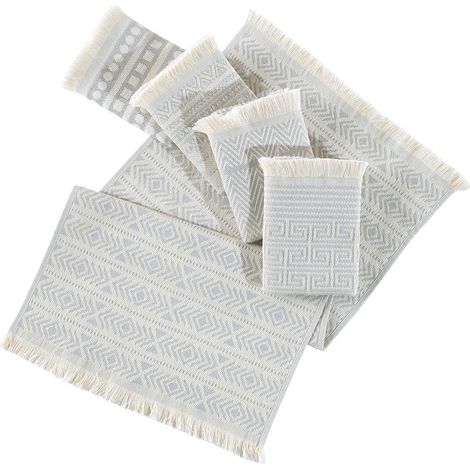 Juego de toallitas Set 100% Algodón Gris claro 270 g/m² (1/3)
