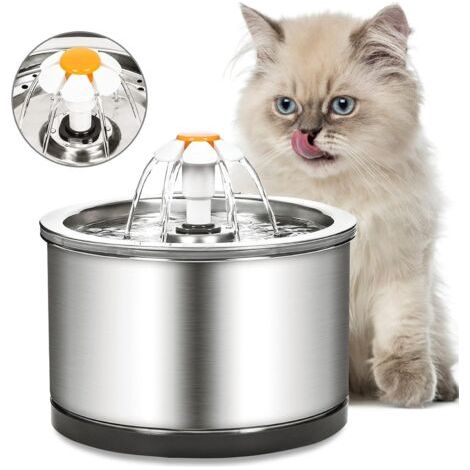 Fontaine à eau pour chat à 4 niveaux, silencieuse