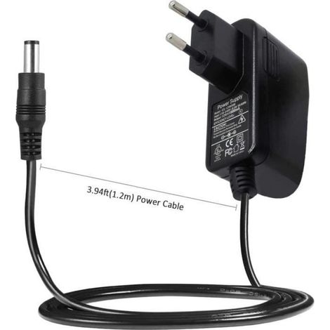 Adaptateur Secteur - 12 V 1 A - Pour Caméras IP Extérieures - Prise EU - Câble 1,2 M (1/4)