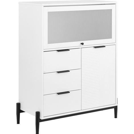 SoBuy Sideboard Side Storage Cabinet,FSB94-W