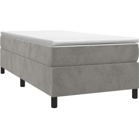 Boxspringbettgestell Hellgrau 90x200 cm Samt vidaXL