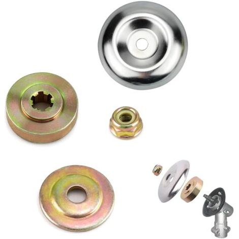 Universelle Kit Fixation écrou Lame Boîte,Tête de Débroussailleuse Universelle Accessoires,4 Morceaux Kit Ecrou Tete Debroussailleuse,Lames de Boîte Vitesse Métal, Pour Tondeuse à Gazon Brosse Cutter (1/5)