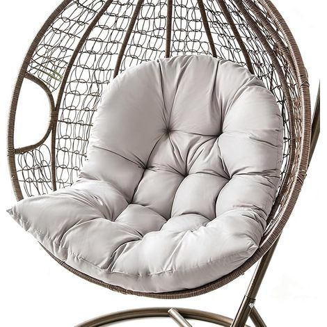 Hanging Chair Cushion 80 x 120 cm, Hanging Egg Cushion, Light Grey (1/5)